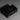 Closed black gothic ring box top view with decorative metal hardware