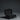 Small black wood gothic ring bearer box shown open to display ceremony size