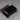 Gothic wedding ring holder in black wood shown from the side