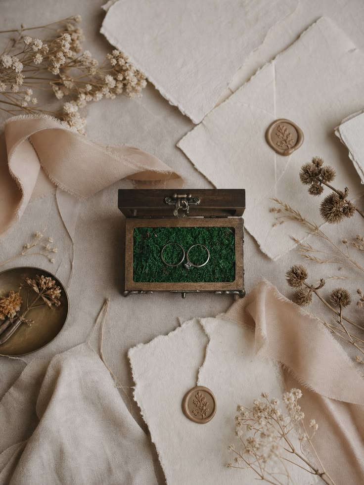 Handcrafted wedding ring box made from premium wood ashkin studio